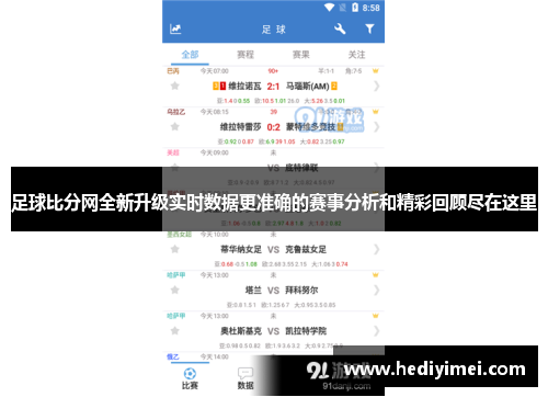 足球比分网全新升级实时数据更准确的赛事分析和精彩回顾尽在这里